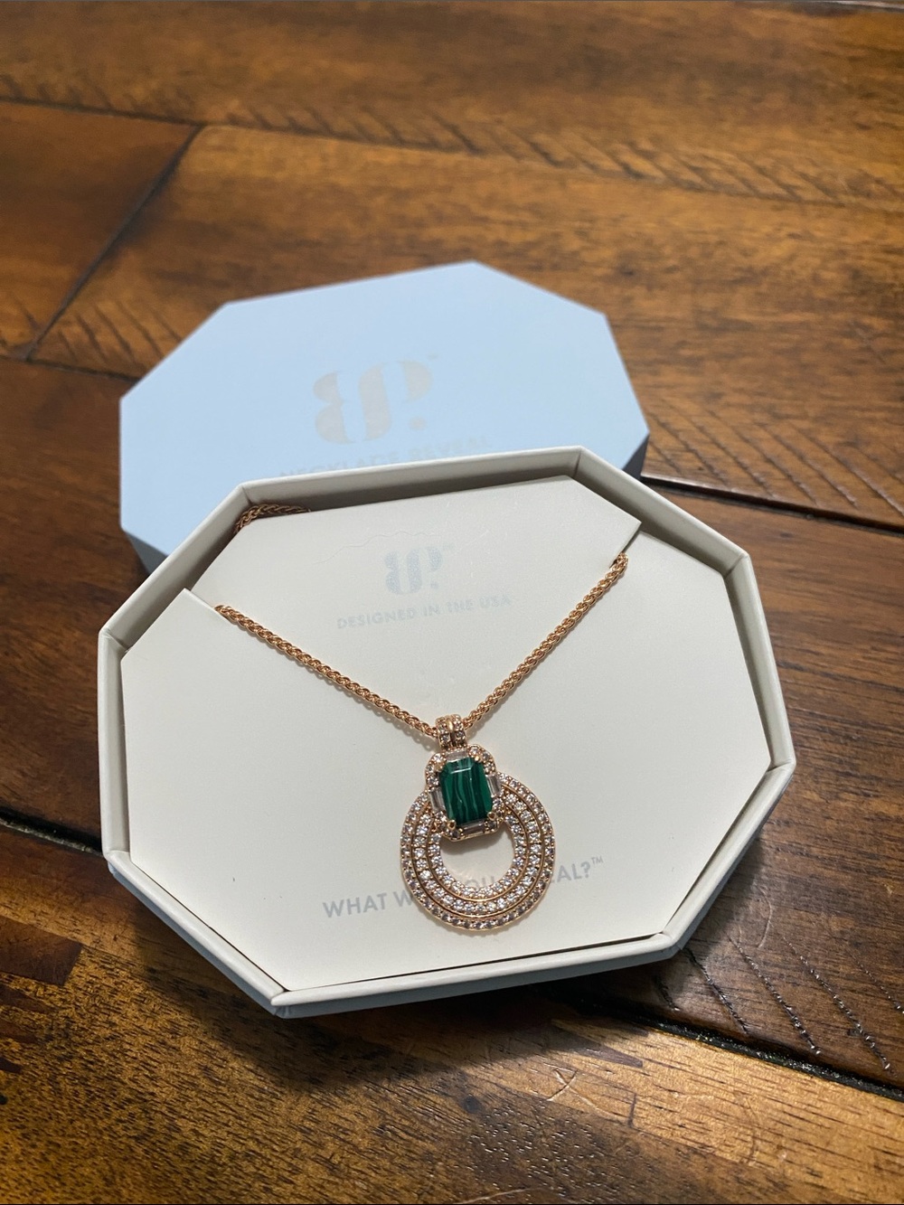 Bomb Party OG Originals Necklace - Malachite Magnesite - Rose Gold Plating